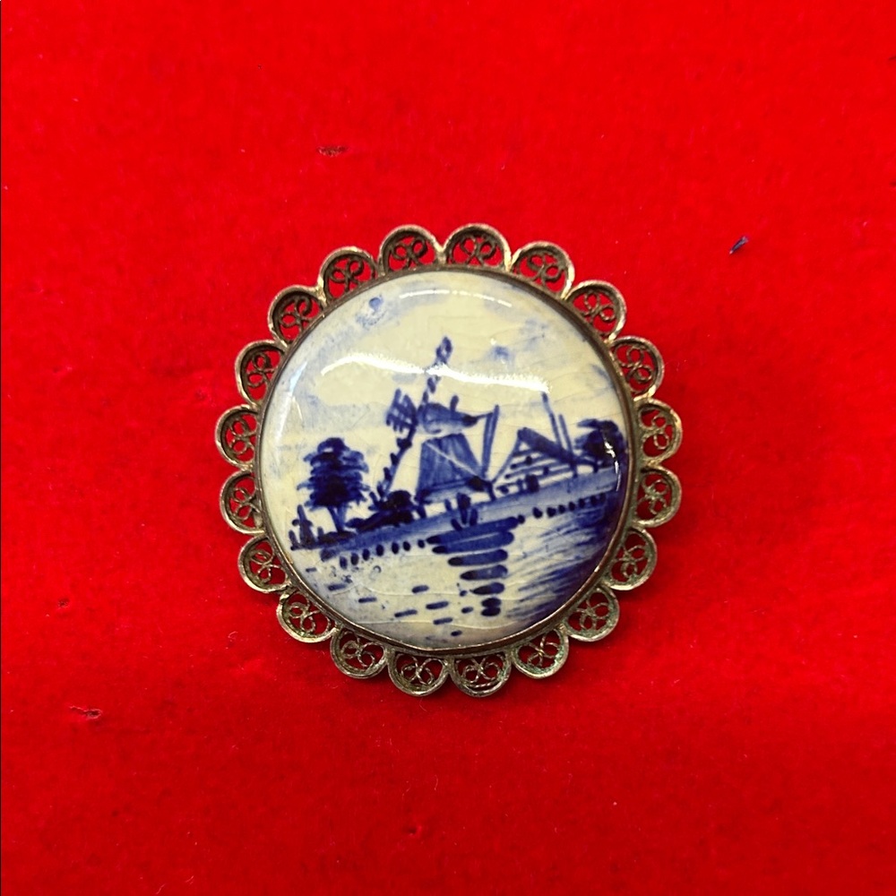 ELF Intricate Silver Brooch